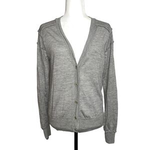 𝅺country Road 100% Australian Merino Fine Wool Button Cardigan Sweater